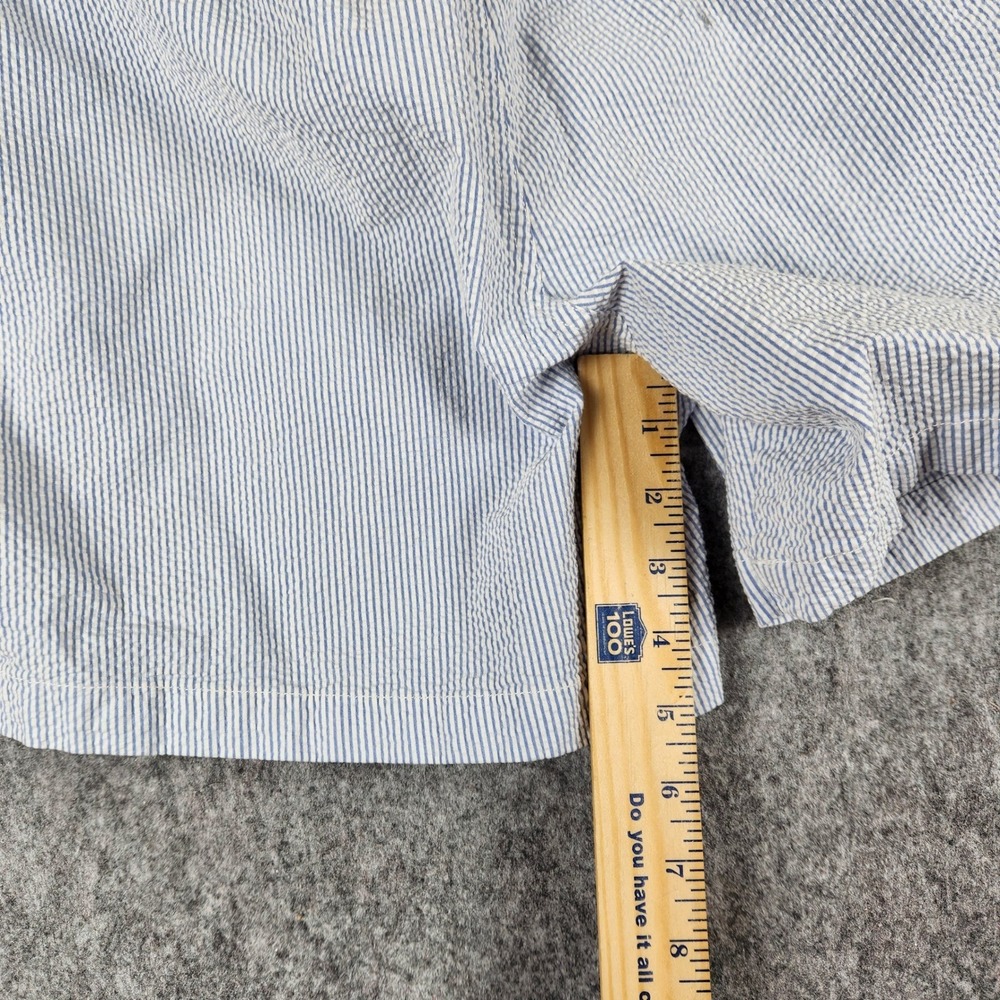 Chubbies Originals Shorts Men L Blue Seersucker Striped 5.5 Inseam Casual Summer - Picture 13 of 13